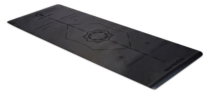 Black Hi Grip Yoga Mat Bio Rubber Alignment Design Palm to Soul Barnardo's Online Charity Shop
